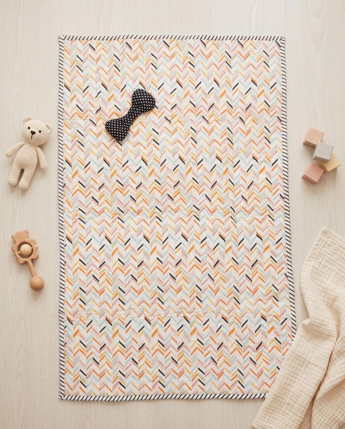 Colourful Chevron Square Baby Play Mat