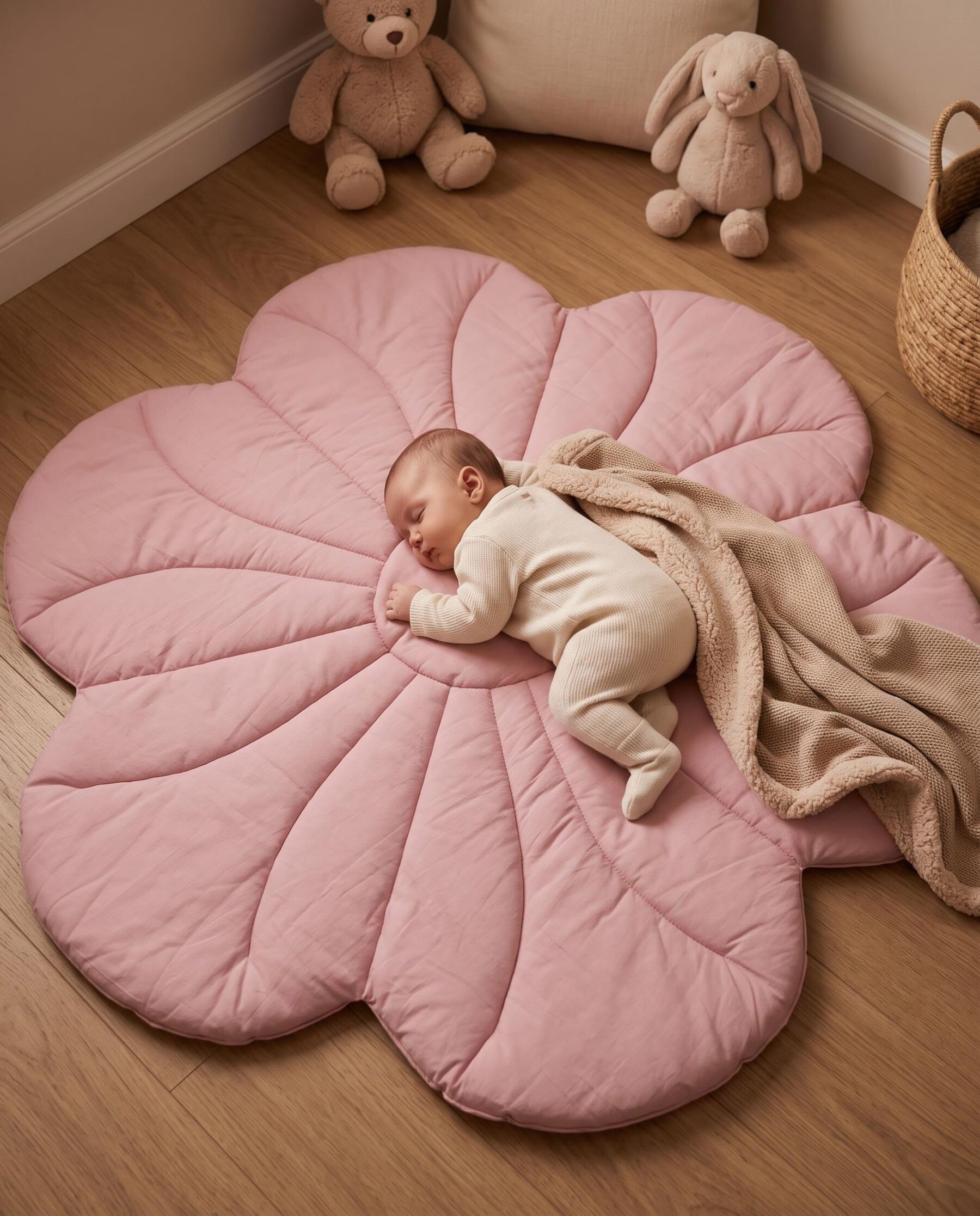 Flower Shaped Baby Play Mat for Newborns