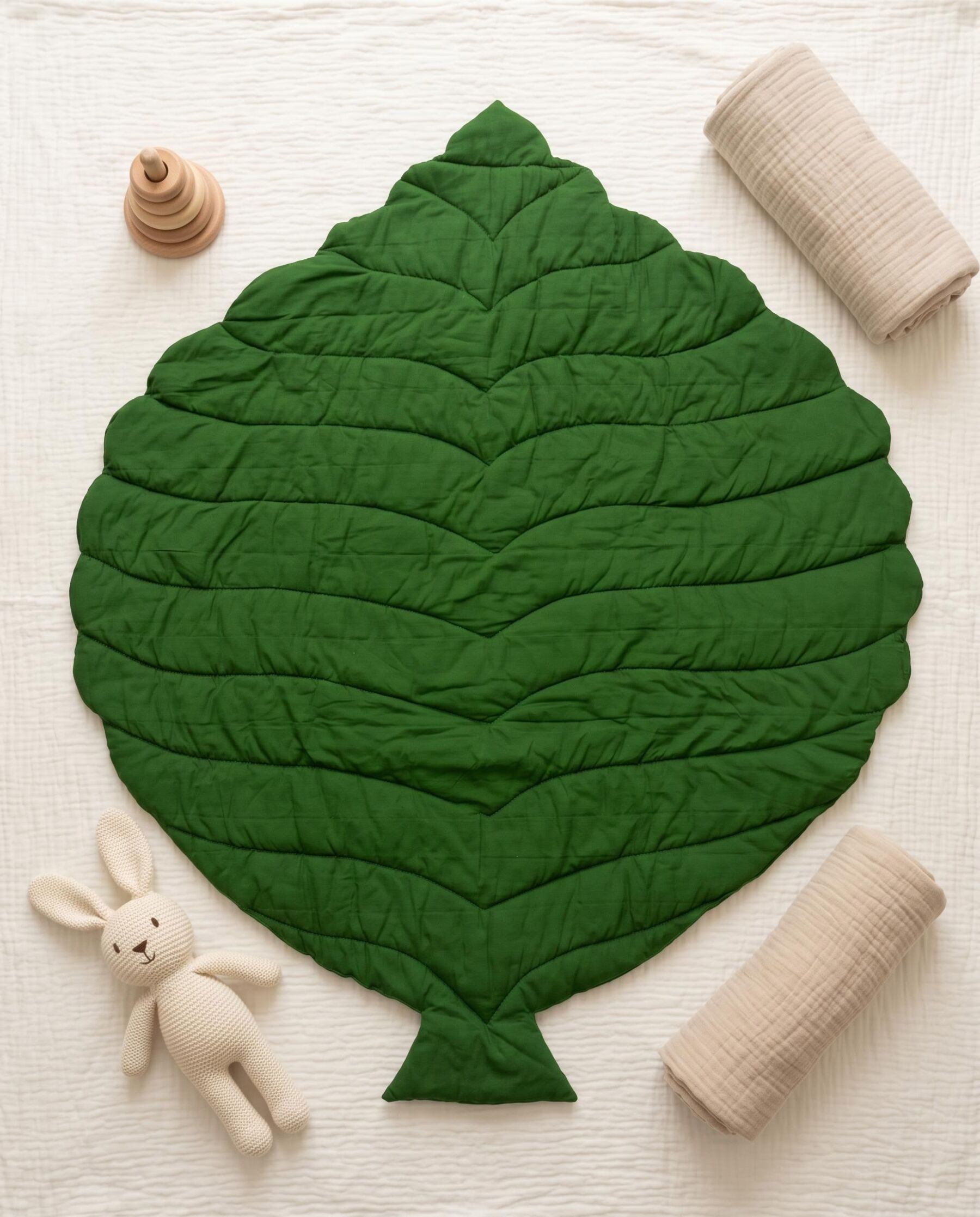 Leaf Shaped Baby Play Mat for Nursery and Floor Play