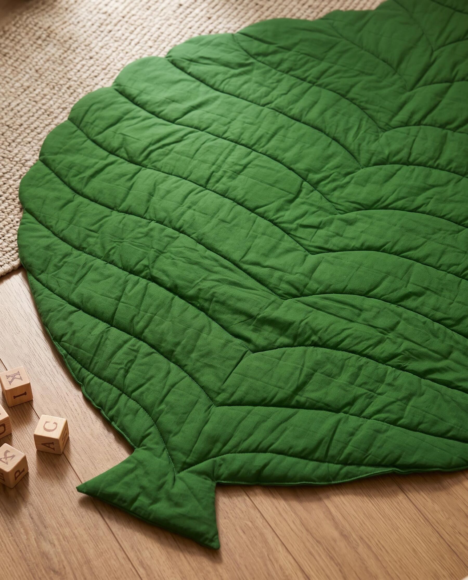 Leaf Shaped Baby Play Mat for Nursery and Floor Play