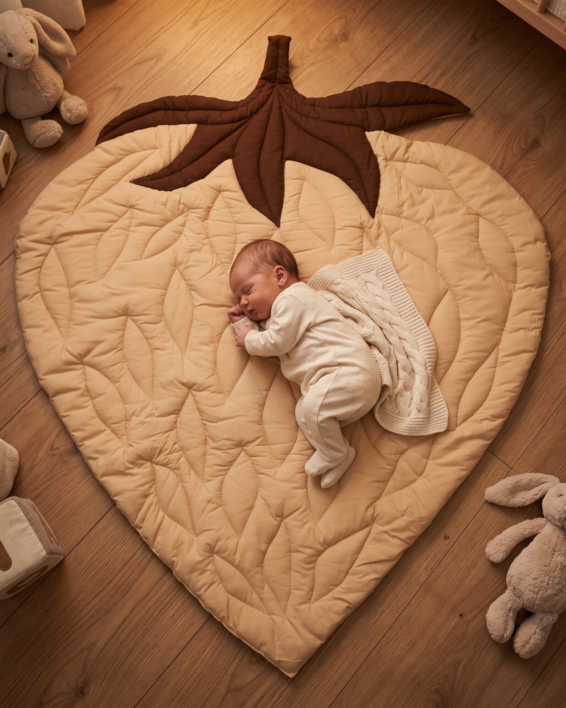 Strawberry Shaped Baby Play Mat for Toddlers