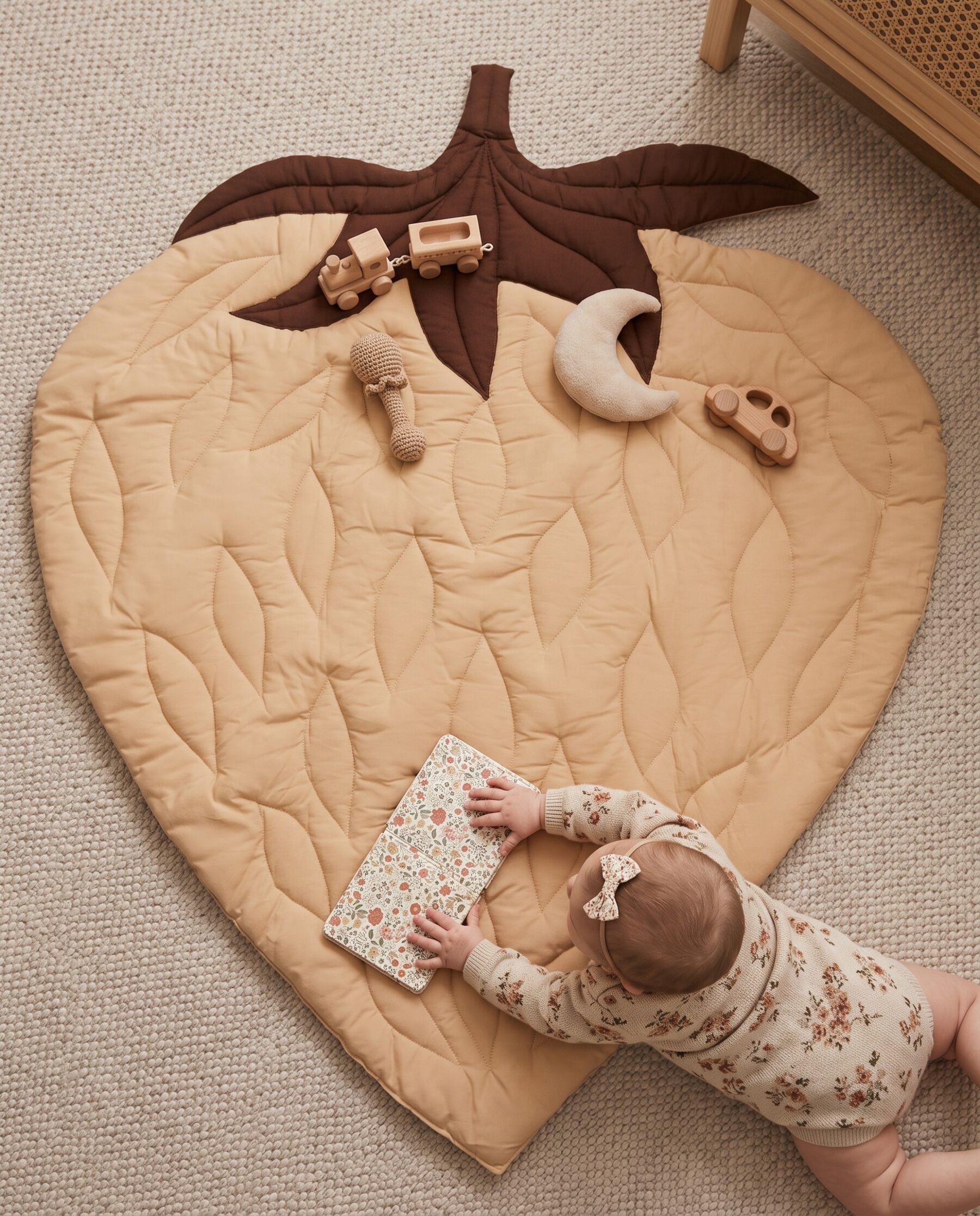 Strawberry Shaped Baby Play Mat for Toddlers