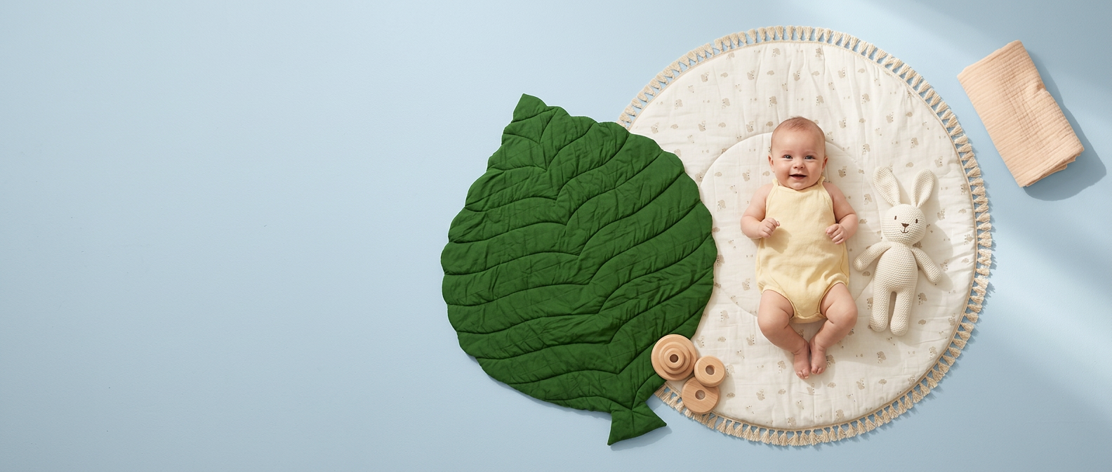 A mother tenderly cradling her newborn baby in a sun-drenched nursery.